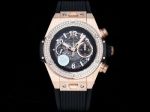 ZF Factory Hublot BigBang Rose gold steel case with White diamonds Watch